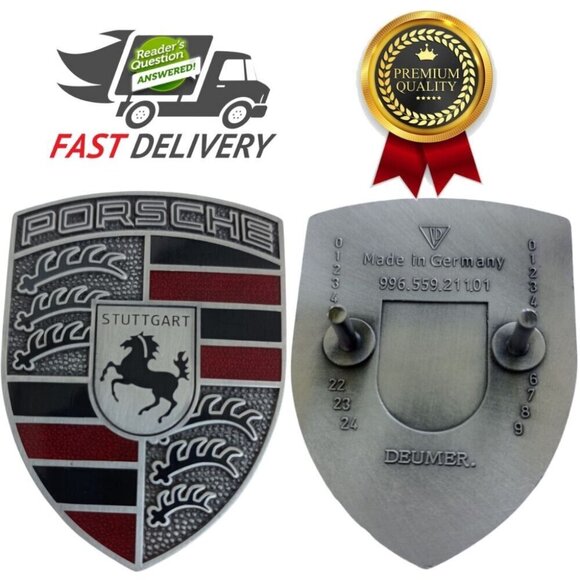 Porsche Hood Emblem Insignia Badge For 987 986 993 997 991 981 781 996 TB - Picture 1 of 9